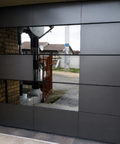 SB01 Modern Glass & Panel Single Garage Door